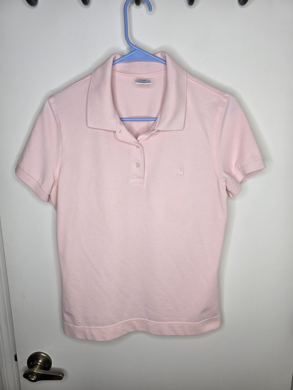 Vintage Brooks Brothers Pale Pink Performance Polo Shirt Slim Fit